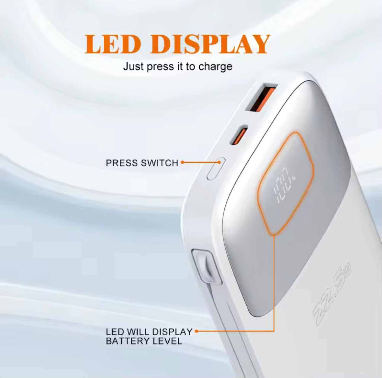 LDNIO Powerbank 10,000 mAh - Schnellladen 22,5W